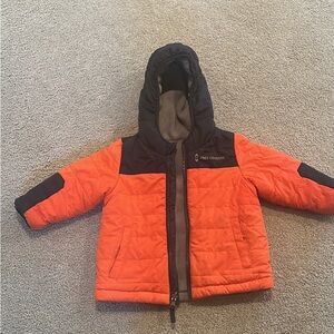 Free Country Orange and Black Puffer Jacket